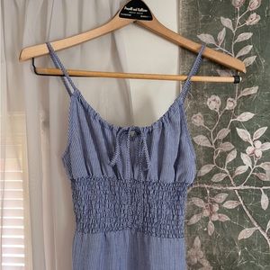 Rouje Paris blue gingham pencil dress